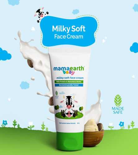 Mamaearth Milky Soft Natural Baby Face Cream 60 g (Pack of 2)