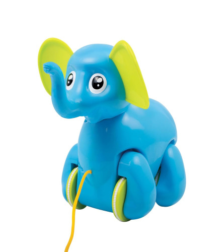 Funskool Giggles, Alphy The Elephant , Pull along toy , Elephant Trunk bobs up and down, Multicolor