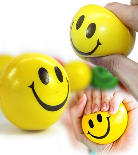 Smiley Soft Ball for Babies, Kids, Adults (Pack of 4) - free shipping