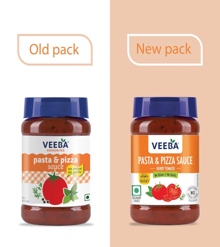 VEEBA Pasta & Pizza Sauce Herby Tomato - No Onion No Garlic (280G) pack of 2 - free shipping