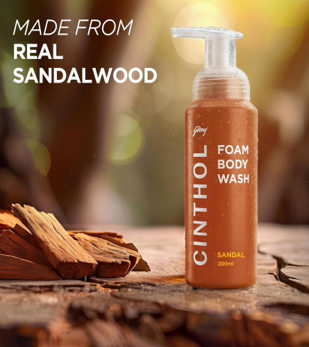 Cinthol Sandal Foam Body Wash 200 ml (Pack of 2)