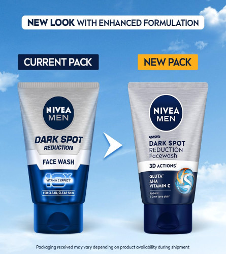NIVEA MEN Dark Spot Reduction Face Wash 100 gm - free shipping
