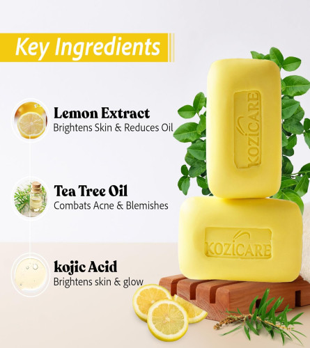 Kozicare Lemon & Tea Tree Soap 75 Gm (Pack of 3)