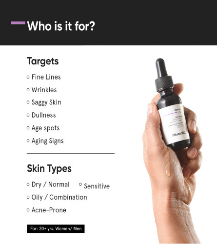 Minimalist Anti-Aging Night Serum with 0.3% Retinol & Q10 - 30 ml