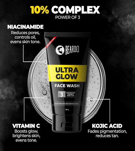 Beardo Ultraglow Face Wash for Men 100g - free shipping