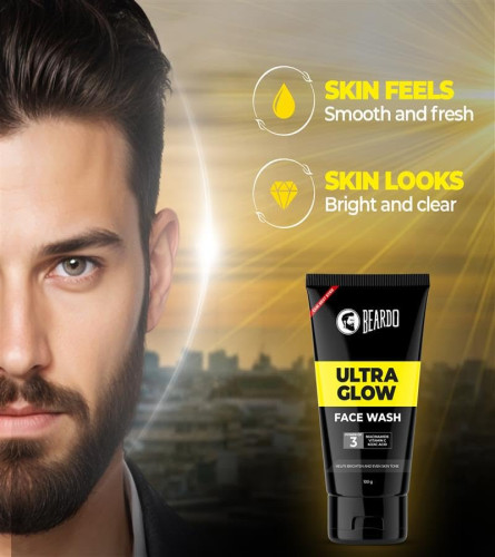 Beardo Ultraglow Face Wash for Men 100g x 2 pack - free shipping