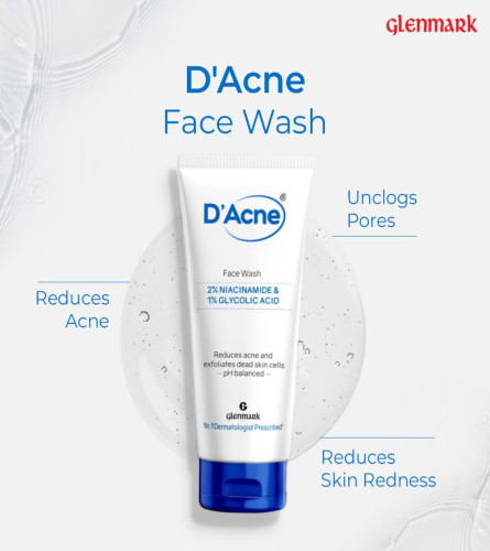 Glenmark D'Achne Soft Face Wash 100 ml - Pack of 2