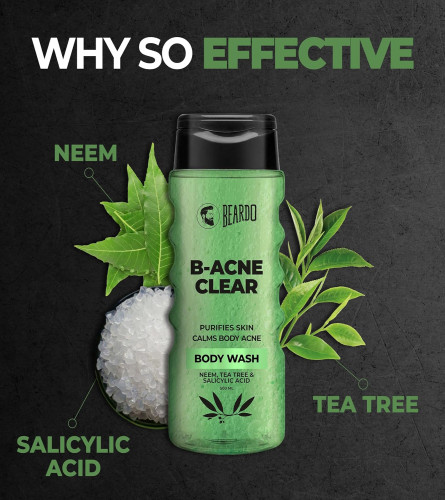 Beardo Body Acne Clear Body Wash for Men 500 ml - free shipping