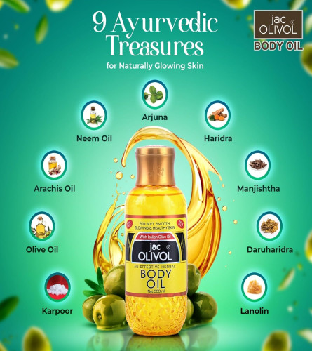 Jac Olivol – Ayurvedic Herbal Body Oil 500 ml