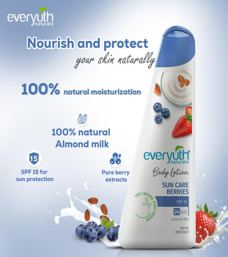 Everyuth Naturals Sun Care Berries Body Lotion 500 ml