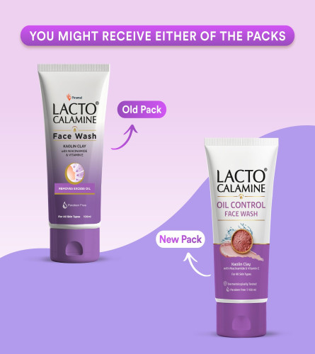 Lacto Calamine Face Wash For Oily Skin 100ml each- Pack of 2 - free shipping