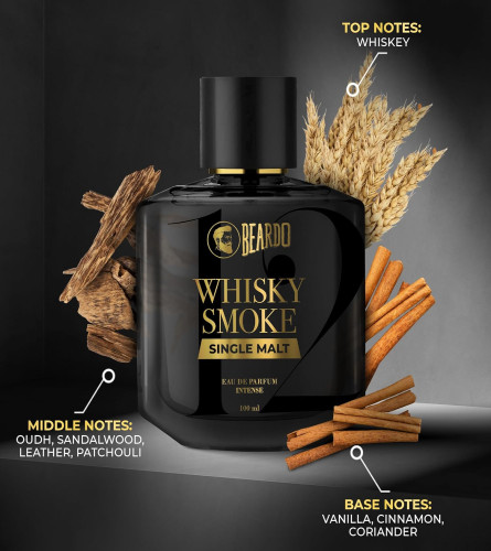 BEARDO SINGLE MALT Whisky Smoke Perfume For Men, 50Ml - free shipping