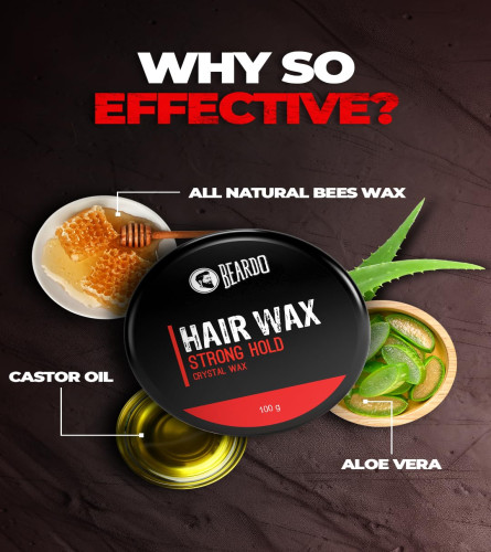 Beardo Stronghold Hair Wax 100 gm - free shipping