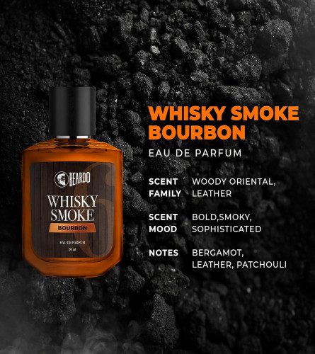 Beardo BOURBON Whisky Smoke Perfume for men, 50ml - free shipping