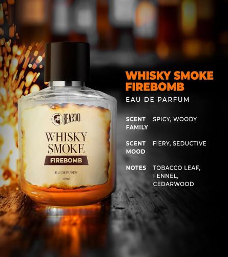 Beardo Whisky Smoke FIREBOMB Perfume for men, 100ml - free shipping