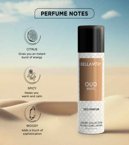 Bella Vita Luxury Oud White Body Deo 150ml - free shipping