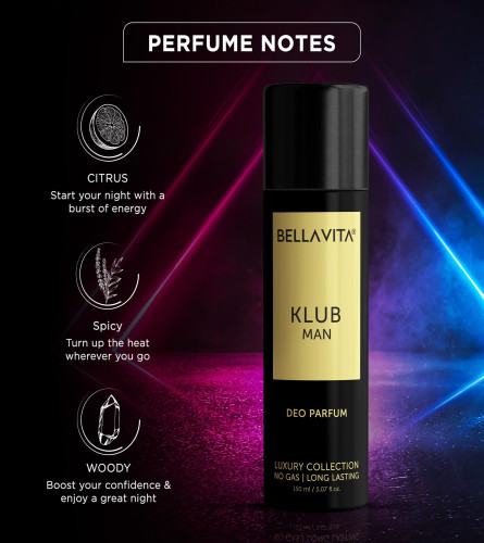 Bella Vita KLUB Men Body Perfume 150ml - free shipping