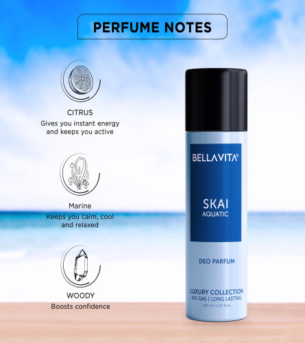 Bella Vita Luxury SKAI Aquatic Body Parfum 150ml - free shipping