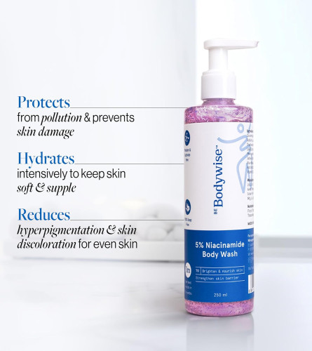 Be Bodywise 5% Niacinamide Daily Glow Body Wash with Aloe Vera Extract