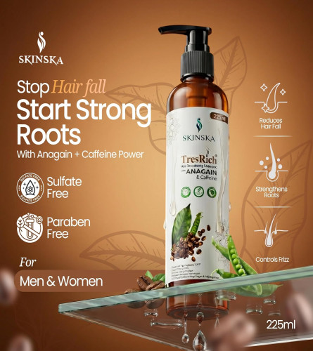 SKINSKA NATURALS - TresRich Hair Revitalising Shampoo with Anagain and Caffeine