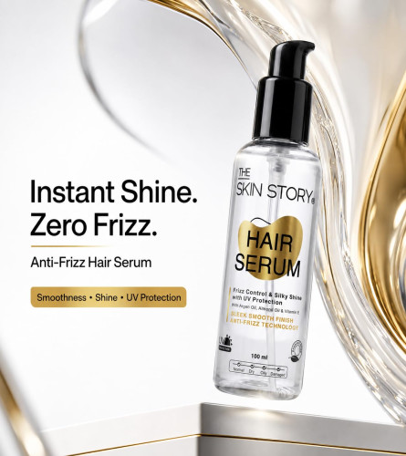 The Skin Story Anti Frizz Hair Serum | Non Sticky and UV | All Hair Types