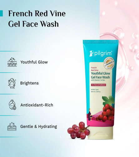 Jabón facial Pilgrim French Red Vine con vitamina C y aloe bondad