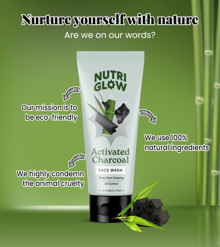 NutriGlow NATURAL'S Bamboo Charcoal Face Wash 100 gm  (Pack of 2)