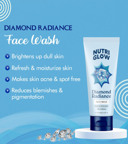NutriGlow Diamond Radiance Face Wash 65 ml (Pack of 2)