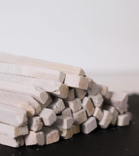 Lápices de Tiza Blanca de Piedra Natural, 50 Unidades