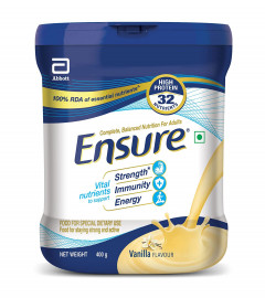 Ensure Complete Nutrition for Adult with High Protein 400 gm Jar Vanilla Flavour Free Shipping World