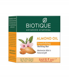 Biotique Bio Almond Oil Nourishing Body Soap, Pack of 3, 225 gm (3 x 75 gm)(Free Shipping Worldwide)