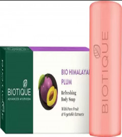 BIOTIQUE BIO HIMALAYAN PLUM Refreshing Body Soap (150 gm X 2 pack) Free Shipping worldwide