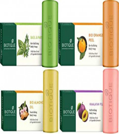 Biotique ALMOND OIL NOURISHING BODY SOAP 150GM, HIMALYAN PLUM REFRESHING BODY SOAP 150GM, Free ship