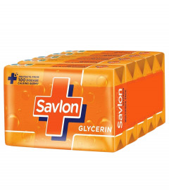 Savlon Moisturizing Glycerin Soap Bar With Germ Protection,Pack Of 5-125 GM Each Free Shipping World