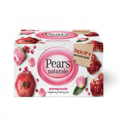 Pears Natural Pomegranate Brightening Bathing Soap Bar, 125 g (Pack of 4) (Free shipping worldwide)