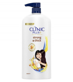 Clinic Plus Strong & Extra Thick Shampoo With Milk Protein And Almond Oil For Hair Strengthening 1 L