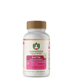 Maharishi Ayurveda Raktda Iron Management Tablets Ayurvedic Iron supplement with Vitamin C,60 Tablet