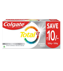 Colgate Total 240g (120g x 2 Pack) Whole Mouth Health, Antibacterial Cavity Protection Toothpaste