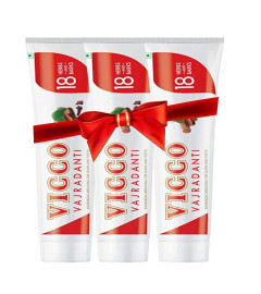 Vicco Vajradanti Ayurvedic Toothpaste, Regular Flavour, 200 gm,(Pack of 3)(Free shipping worldwide)