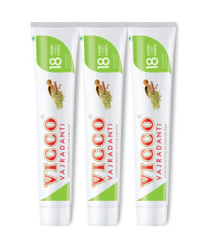 Vicco Vajradanti Ayurvedic Paste, Saunf Flavour, 18 Essential Herbs and Barks, 160 gm, (Pack of 3)