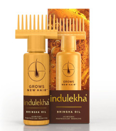 Indulekha Bringha Ayurvedic Hair Oil 100 ml, Hair Fall Control and Hair Growth with Bringharaj Oil