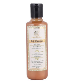 Khadi Heena & Tulsi Extra Conditioning Herbal Shampoo Hair Cleanser for Frizzy Hair 210 ML X 2 pack