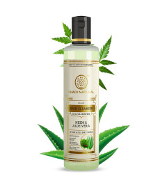 Khadi Neem And Aloevera Herbal Hair Cleanser/Shampoo hair rid of Dandruff Cools the Free 210 ML X 2