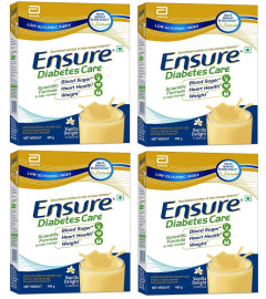 Ensure Diabetes Care- Nutrition to Help Control Blood Sugar- 400 gm X 4 Pack Box (Vanilla), Yellow
