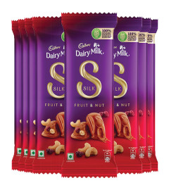 Cadbury Dairy Milk Silk Fruit & Nut Chocolate Bar, Pack of 8 x 55g (Free Shipping worldwide)