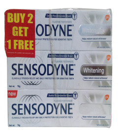 Sensodyne Toothpaste - Whitening, 3x70g Promo Pack  (Free Shipping worldwide)