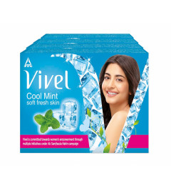 Vivel Cool Mint, Soft Fresh Skin Soap 150g (Pack of 4) (Free Shipping Worldwide)