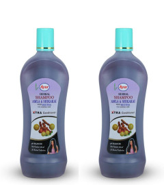 Ayur Amla Shikakai with Reetha Shampoo 500ml Pack of 2 (Free Shipping Worldwide)