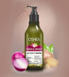 Oshea Herbals Onion & Ginger Hair Growth Shampoo I Enriched with Onion Bulb, Ginger Extract