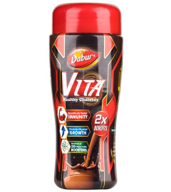 Dabur Vita 500g Jar Chocolate Health Drink for Physical Growth, Bone & Muscle Growth, Brain Health